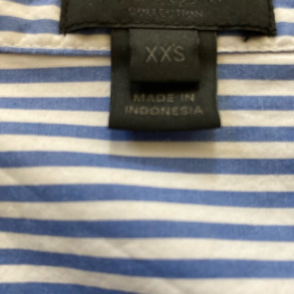 Blue and White JCrew Collection Sleeveless Sheath Dress with Tie Front - Picture 3 of 4